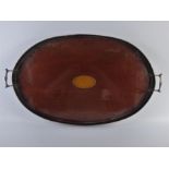 An Edwardian Mahogany Oval Butlers Tray