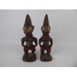 Tribal Interest; A Pair of Yoruba Ibeji Female Figures