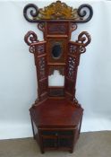 A 20th Century Chinese Teak Hall Stand