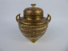 A 19th Century Japanese Earthenware Koro & Cover