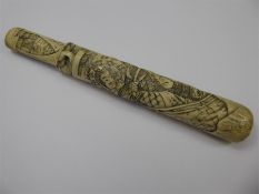 An Antique Japanese Bone Knife Sheath