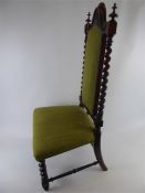 A Bedroom Chair with Barley Twist Supports.