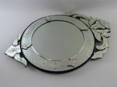 A Decorative Circular Wall Mirror