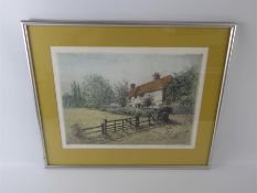 Michael Blaker, a Watercolour Print of "Morning in the Weald"