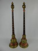 A Pair of Antique Tibetan Copper and Brass Ceremonial Trumpets