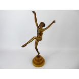 Style of C.J.R Colinet (1880-1950) Gilt Bronze Study of a Feminine Nude