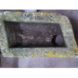 A Heavy Antique Cotswold Stone Triangular Trough,