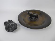 A Vintage Metal Elephant Tray