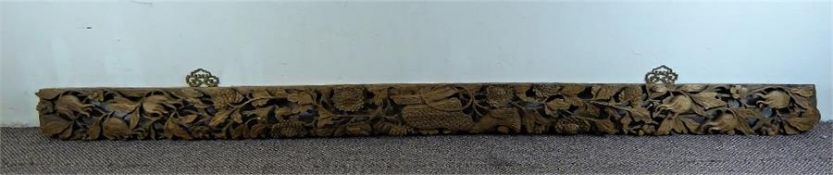 A Chinese Elm Lintel Carving