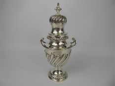 An Edward VII Silver Ornate Sugar Caster