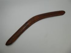 Australian Interest; A Vintage Aboriginal Boomerang