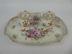 An Antique Dresden Vanity Tray