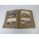 A Leather-Bound Book of Early 20th Century Postcards