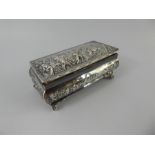 A Silver Embossed Trinket Jewellery Box