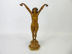 C.J.R Colinet (1880-1950) Gilt Bronze Feminine Nude