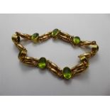 Antique 15ct Yellow Gold and Peridot Bracelet