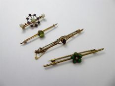 A Collection of Antique Bar Brooches