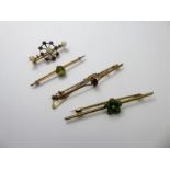 A Collection of Antique Bar Brooches