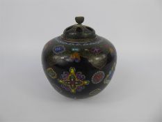 A Late 19th Century Japanese Cloisonne Koro and Cover
