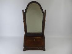 An Antique Desktop Vanity Mirror and Writing Slope