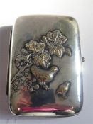 A Oriental Silver-Metal Cigar Case