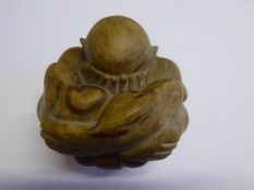 A Wood Carved Weeping Buddha