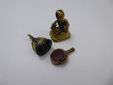 Three Antique Seals, including double sided Cornelian