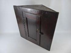 A Small Antique Oak Wall Hanging Corner Cupboard