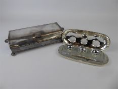 Two Silver-Plated Ink Stands