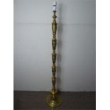 A Decorative Brass Standard Lamp