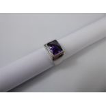 A Silver and Amethyst Ring