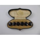 A Gentleman's Set of Antique Banded Agate Dress Buttons