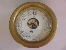 A Brass Cased Ship's Barometer.