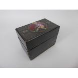 A Vintage Wooden Playing Card Box