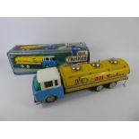 A Vintage MF-201 Friction Tin Toy Oil Tanker