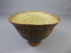 Chris Carter (1945-) Brown and Black Oxidised Footed Bowl