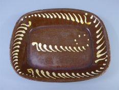 A British Country Pottery Press-Moulded Rectangular Dish (C1880-1920)