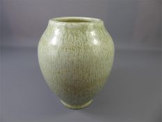 A Pilkington Royal Lancastrian Cream/Green Splatter Tapered Vase