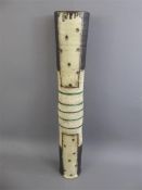 A Contemporary Cylindrical Stoneware Pillar Vase
