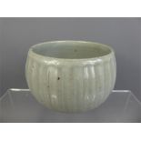 A Leach School Celadon Blue Glazed Fluted Bowl