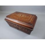 A Georgian Anglo-Indian Hard-wood Inlaid Fitted Work Box