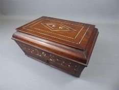 A Georgian Anglo-Indian Hard-wood Inlaid Fitted Work Box