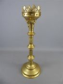 A Brass Floor Standing Candlestick