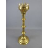 A Brass Floor Standing Candlestick