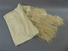 A Cream Silk Shawl