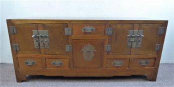 A Chinese Late 19th Century Elm Qing Dynasty Elm Cabinet