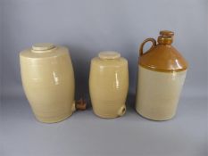 Three Vintage Stoneware Jars