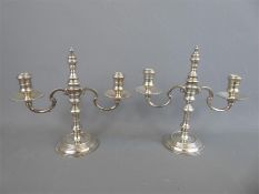 A Pair of Silver Candle Sticks