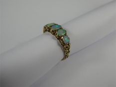 A Vintage 9 ct Yellow Gold and Opal Ring