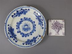 A 19th Century Blue and White Delft Charger